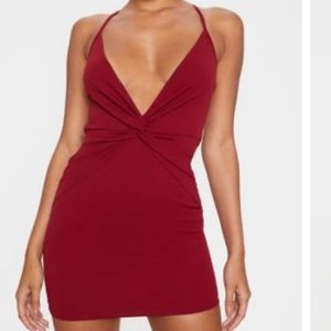 burgundy strappy minidress NEVER WORN